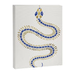Snake Skeleton - Navy & Gold Palette Canvas Print Gallery Image 6
