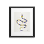 Snake Skeleton - Navy & Gold Palette Framed Art Print Gallery Image 5