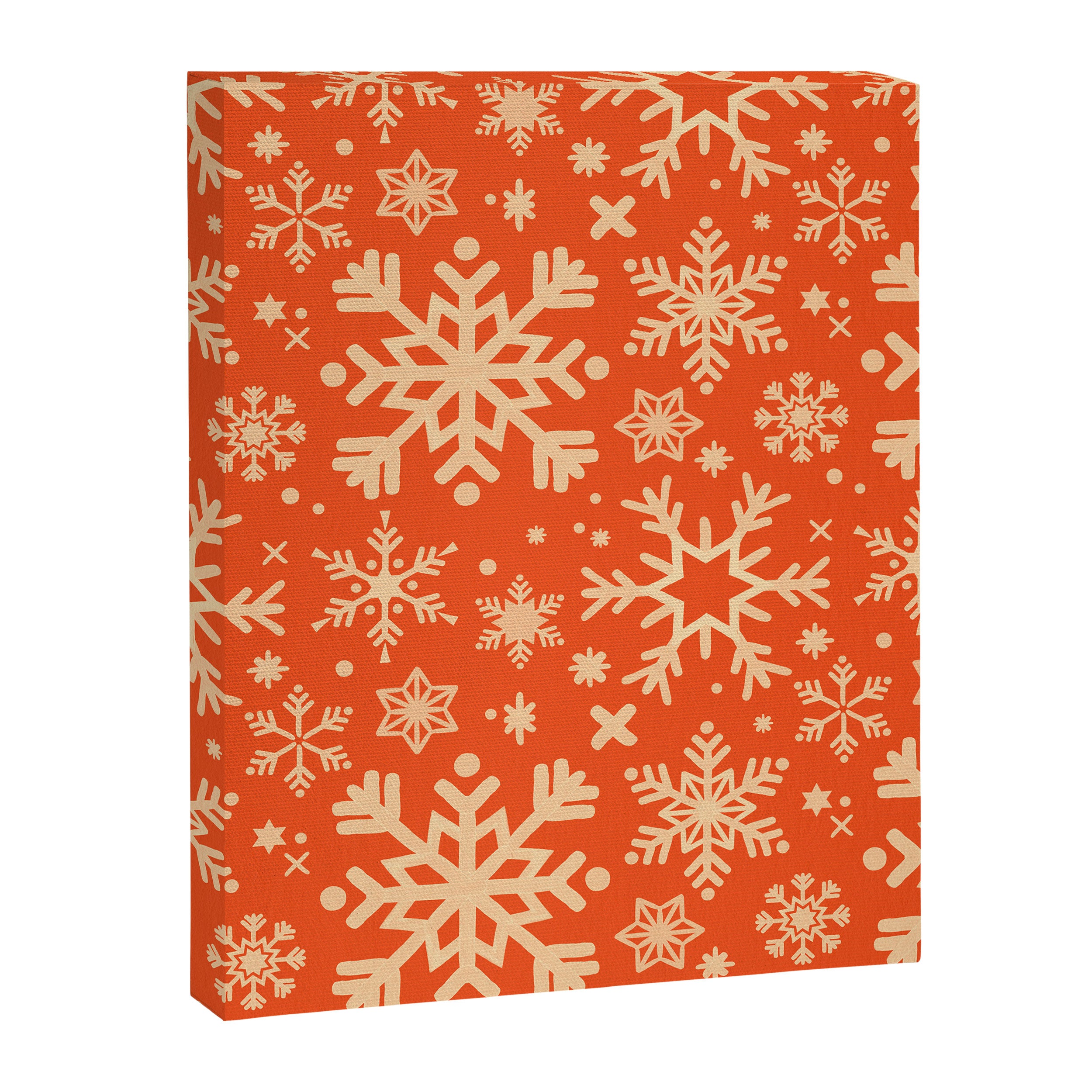 Snowflake Collection - Coral & Cream Canvas Print Gallery Image 6