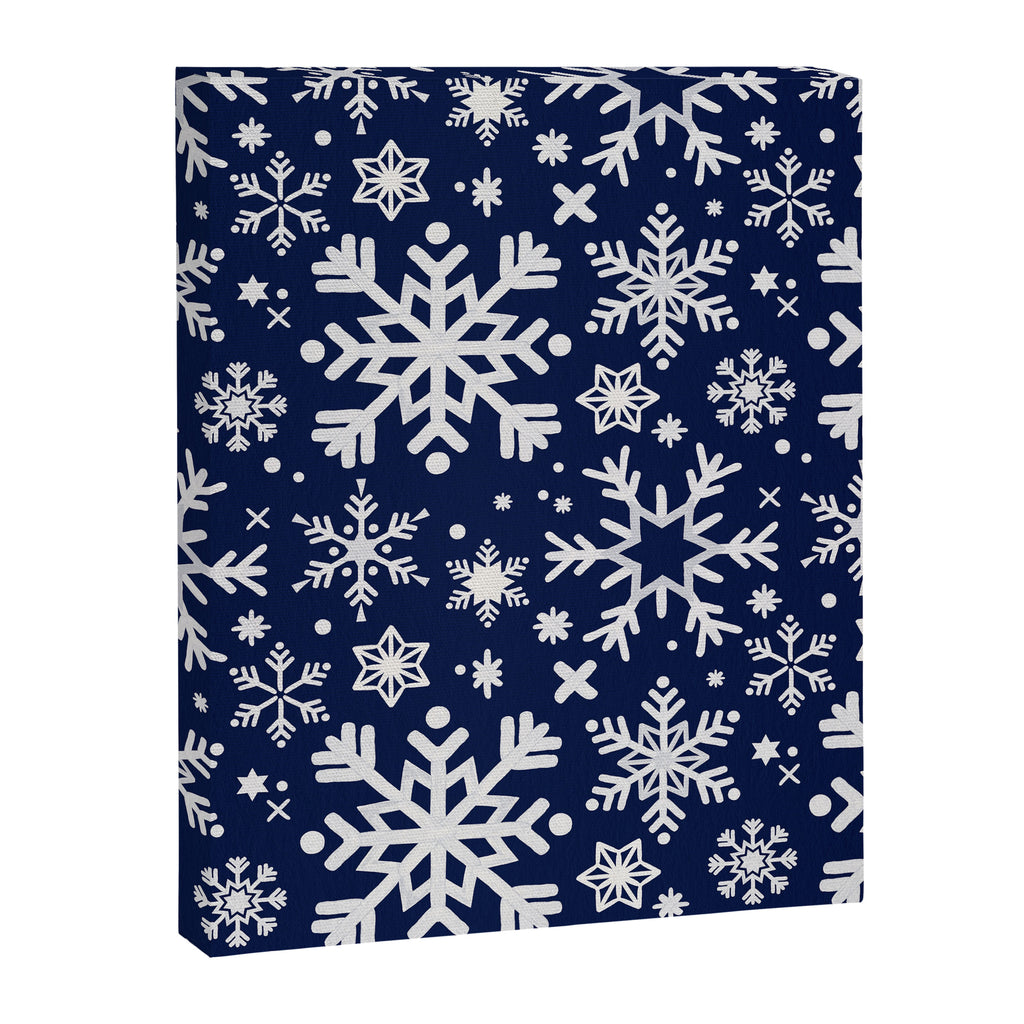 Snowflake Collection - Navy Canvas Print Gallery Image 6