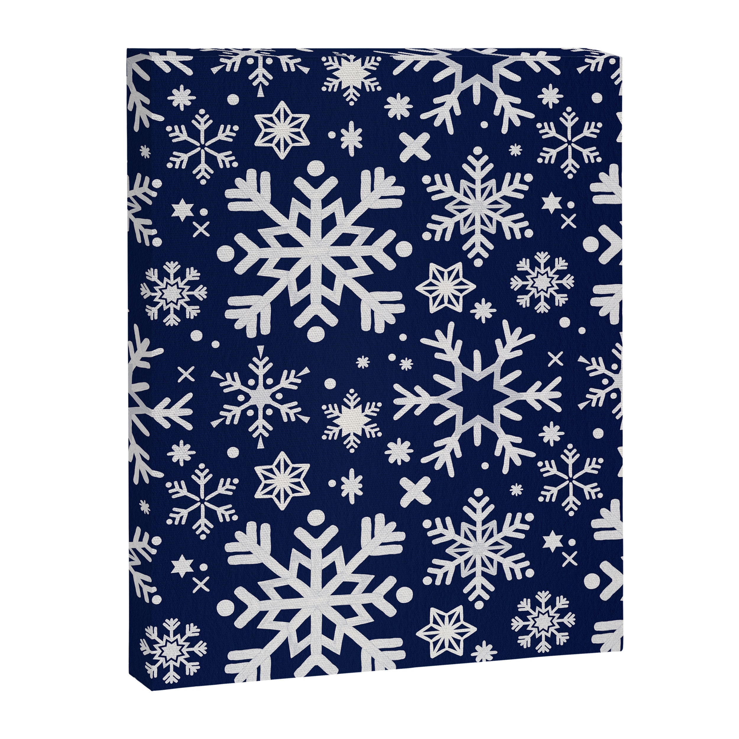 Snowflake Collection - Navy Canvas Print Gallery Image 6