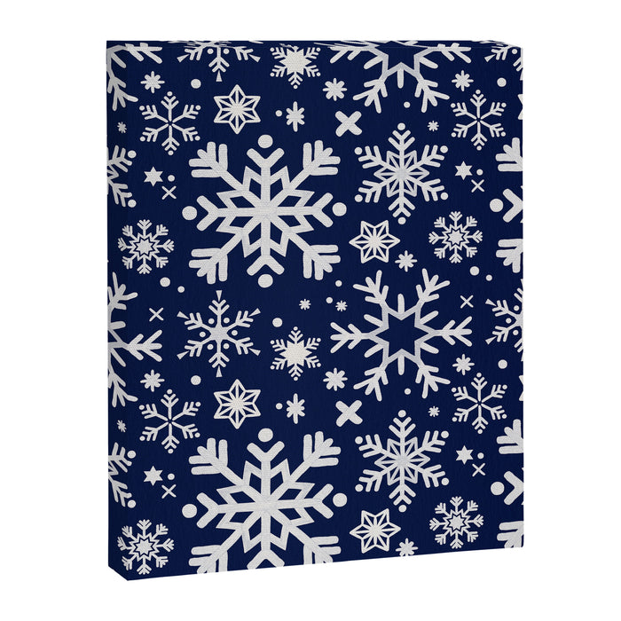 Snowflake Collection - Navy Canvas Print Gallery Image 1