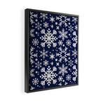 Snowflake Collection - Navy Framed Canvas Print Gallery Image 2