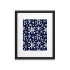 Snowflake Collection - Navy Framed Art Print Gallery Image 5