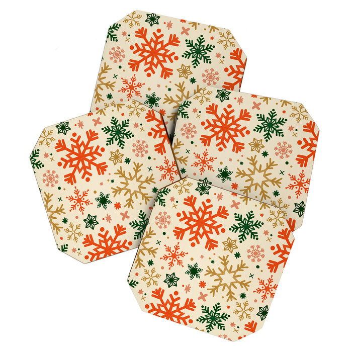Snowflake Collection - Retro Palette Coaster Gallery Image 1