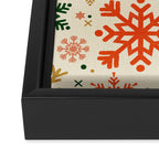 Snowflake Collection - Retro Palette Framed Canvas Print Gallery Image 3