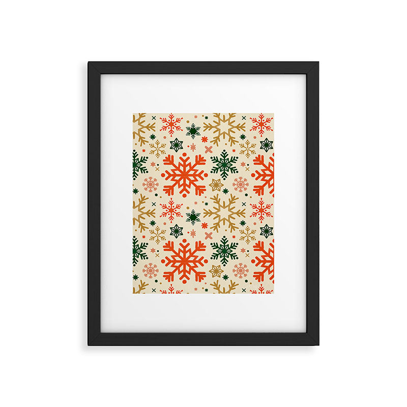 Snowflake Collection - Retro Palette Framed Art Print Gallery Image 4