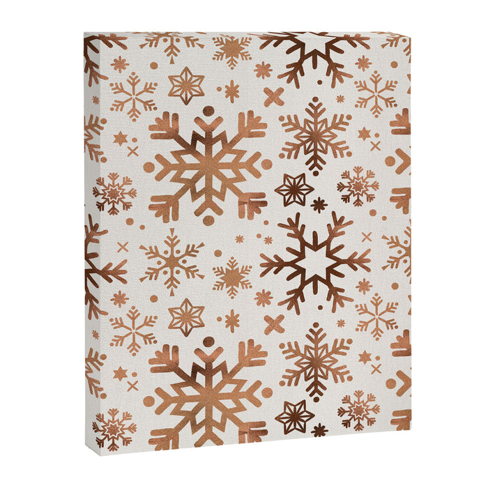 Snowflake Collection - Rose Gold Palette Canvas Print Gallery Image 1