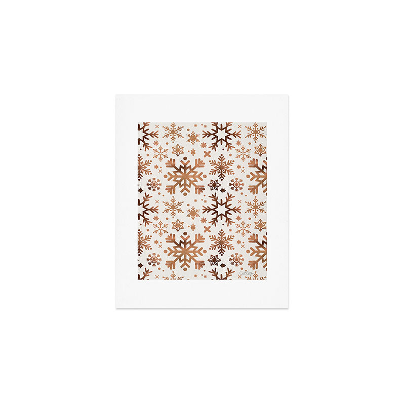 Snowflake Collection - Rose Gold Palette Art Print Gallery Image 1