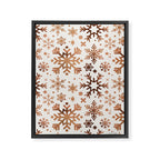 Snowflake Collection - Rose Gold Palette Framed Canvas Print Gallery Image 6