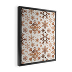 Snowflake Collection - Rose Gold Palette Framed Canvas Print Gallery Image 2