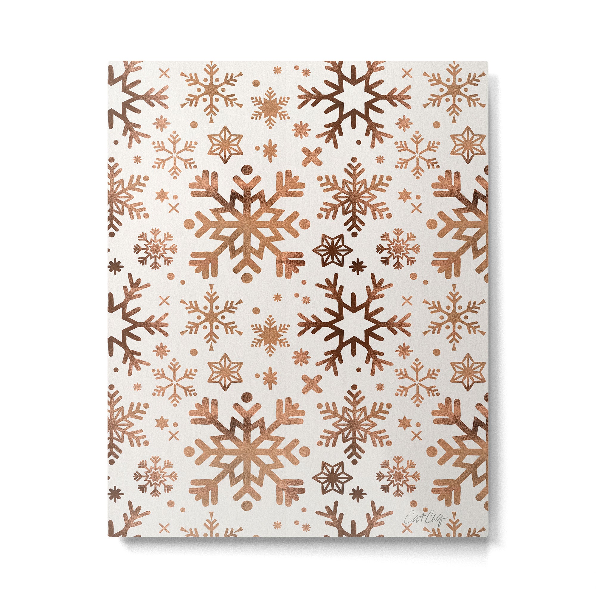 Snowflake Collection - Rose Gold Palette Metal Print Gallery Image 4
