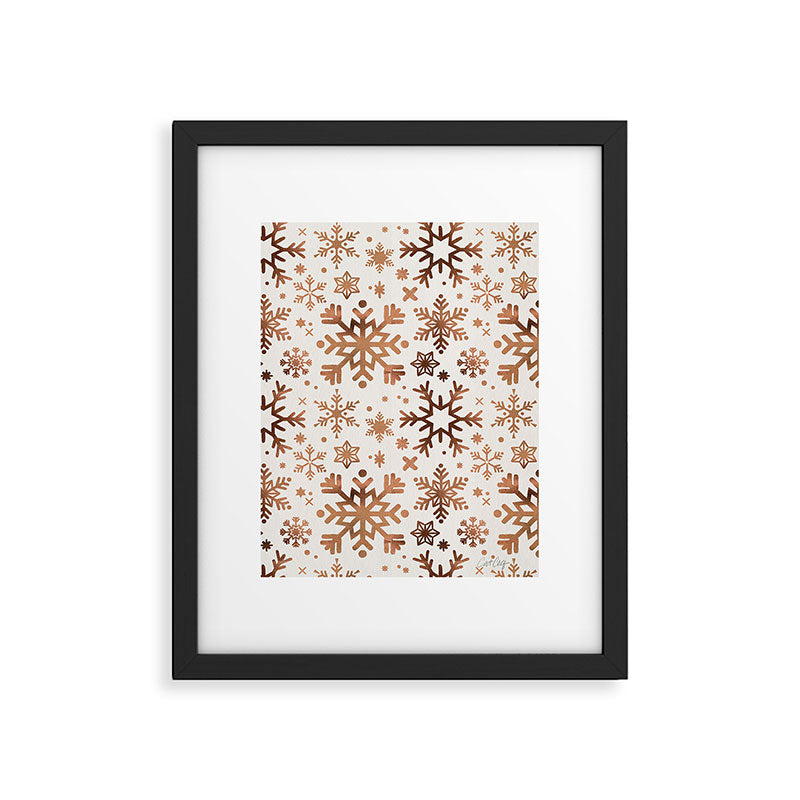 Snowflake Collection - Rose Gold Palette Framed Art Print Gallery Image 5