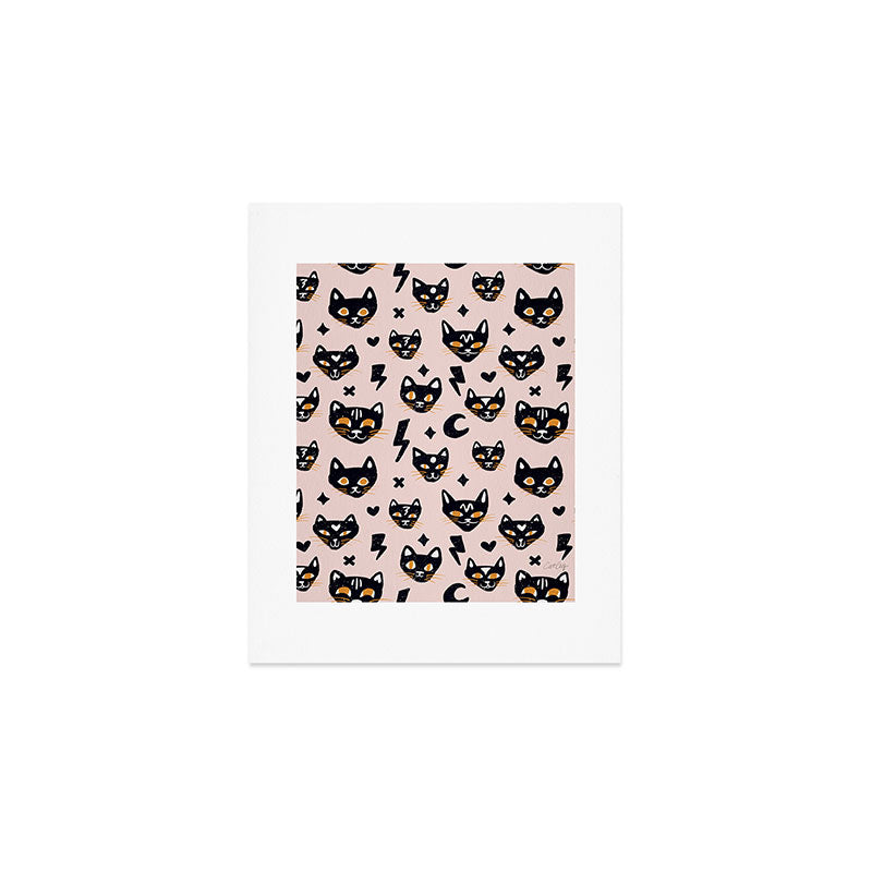 Spooky Kitties â Blush Art Print Gallery Image 1