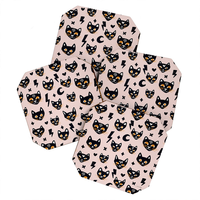Spooky Kitties â Blush Coaster Gallery Image 1