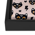 Spooky Kitties â Blush Framed Canvas Print Gallery Image 3