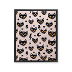Spooky Kitties â Blush Framed Canvas Print Gallery Image 8