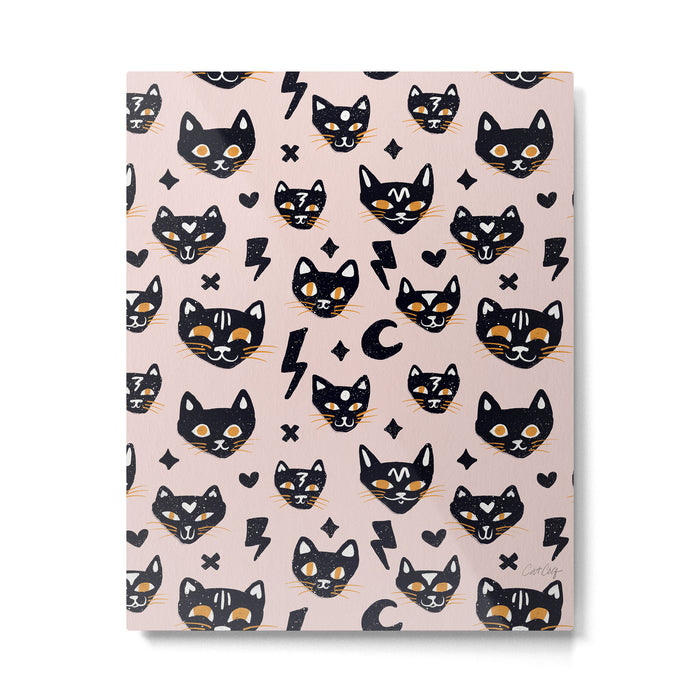 Spooky Kitties â Blush Metal Print Gallery Image 1