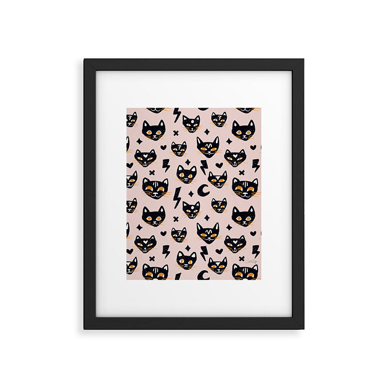 Spooky Kitties â Blush Framed Art Print Gallery Image 6