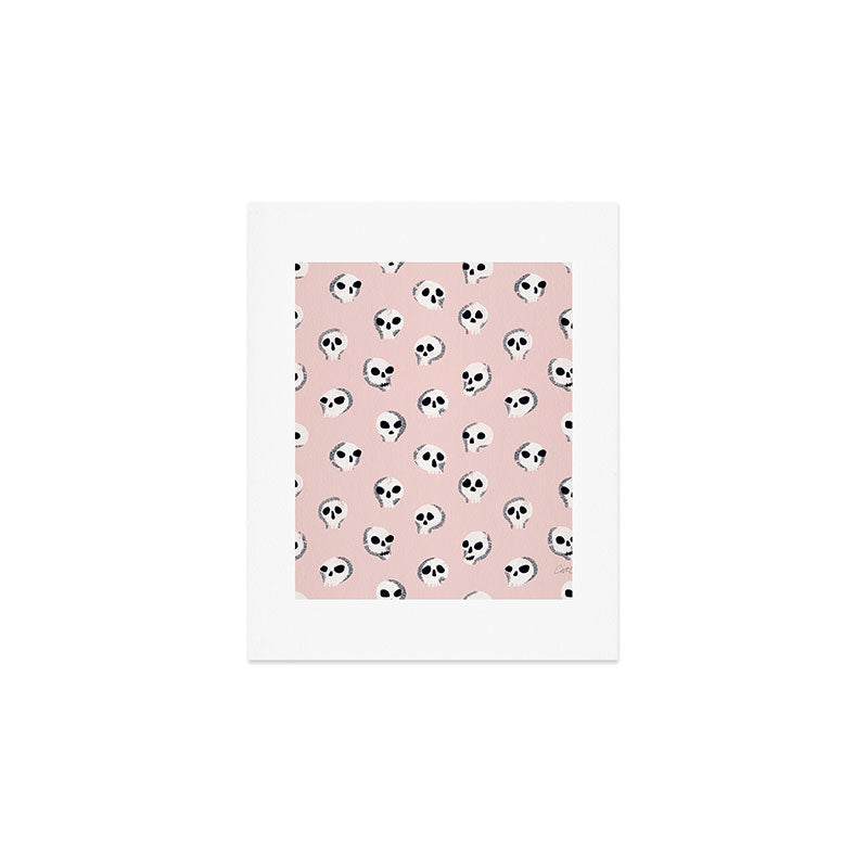 Spooky Skulls - Blush Art Print Gallery Image 1