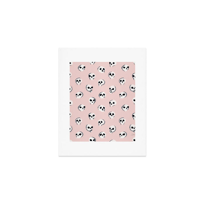 Spooky Skulls - Blush Art Print Gallery Image 1