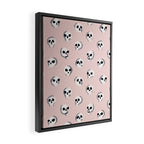 Spooky Skulls - Blush Framed Canvas Print Gallery Image 2