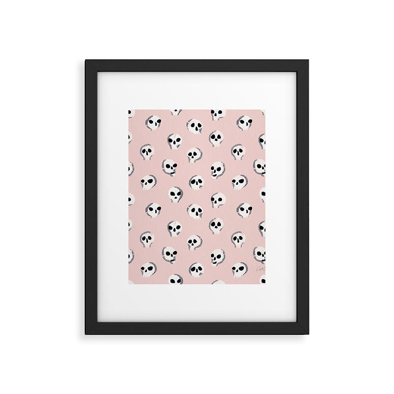 Spooky Skulls - Blush Framed Art Print Gallery Image 6