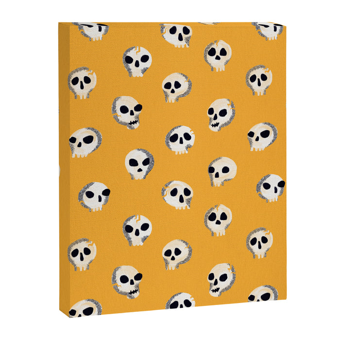 Spooky Skulls - Marigold Canvas Print Gallery Image 1