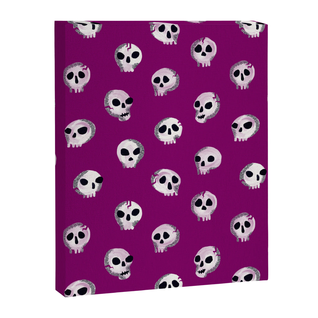 Spooky Skulls - Purple Canvas Print Gallery Image 8