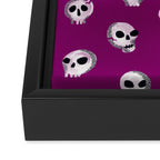 Spooky Skulls - Purple Framed Canvas Print Gallery Image 3