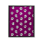 Spooky Skulls - Purple Framed Canvas Print Gallery Image 8