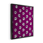 Spooky Skulls - Purple Framed Canvas Print Gallery Image 2
