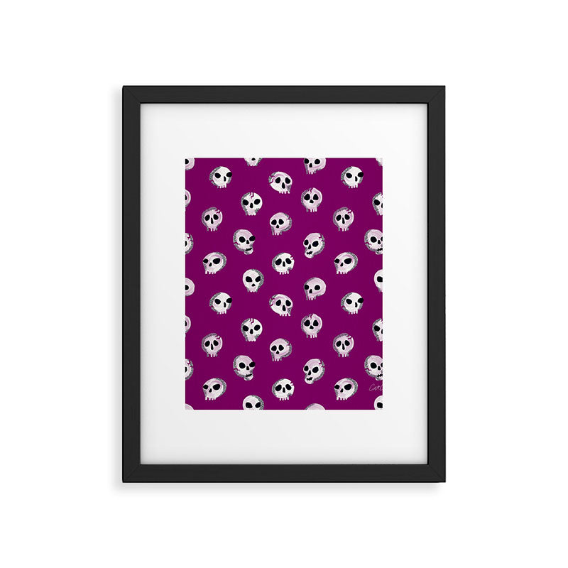 Spooky Skulls - Purple Framed Art Print Gallery Image 6