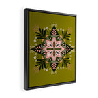 Sprouting Mandala - Sage & Pink Framed Canvas Print Gallery Image 2