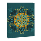 Sprouting Mandala â Teal Canvas Print Gallery Image 8