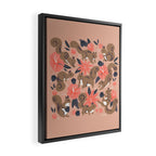 Squirrels & Blooms â Peach & Tan Framed Canvas Print Gallery Image 2