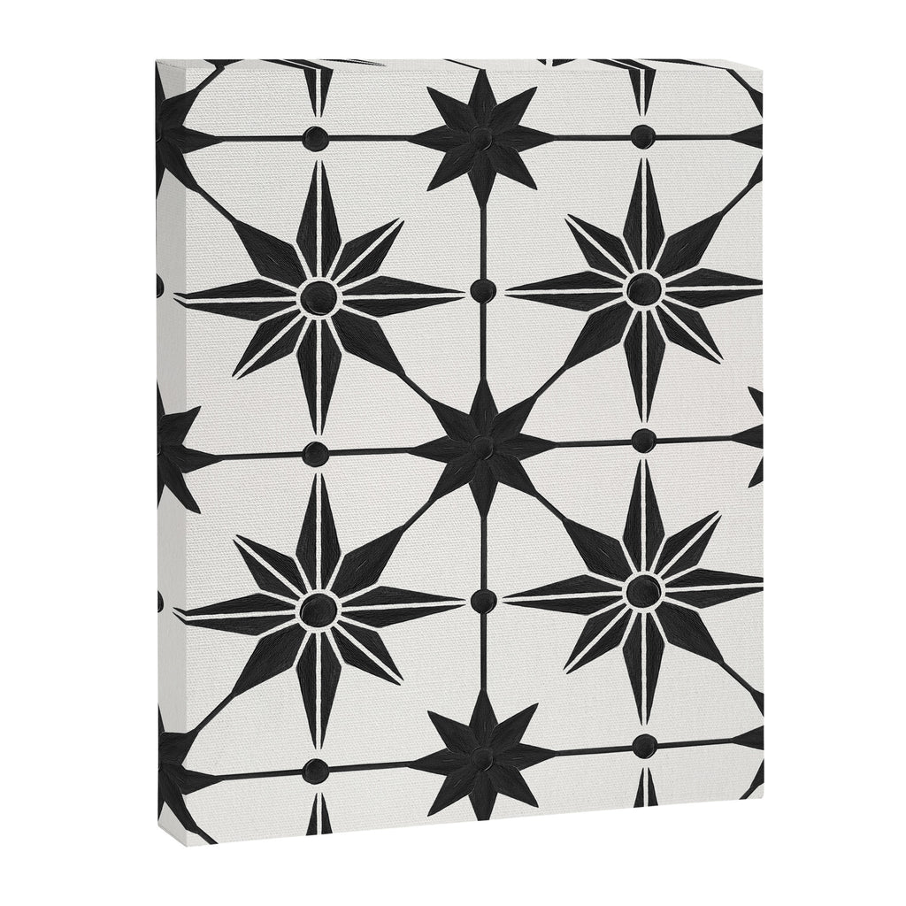 Starburst Mosaic - Black Canvas Print Gallery Image 8