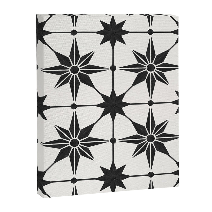 Starburst Mosaic - Black Canvas Print Gallery Image 1