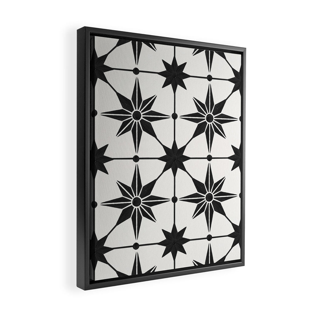 Starburst Mosaic - Black Framed Canvas Print Gallery Image 2