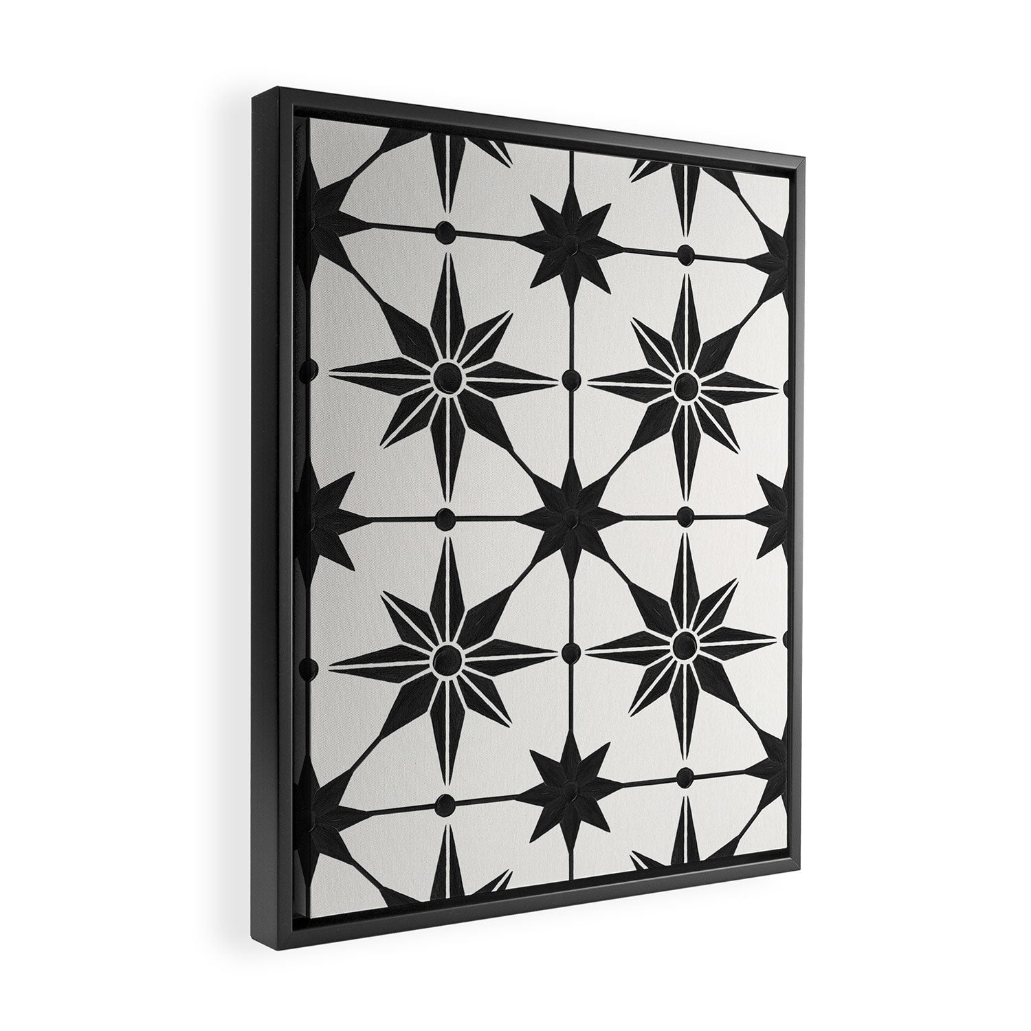 Starburst Mosaic - Black Framed Canvas Print Gallery Image 2