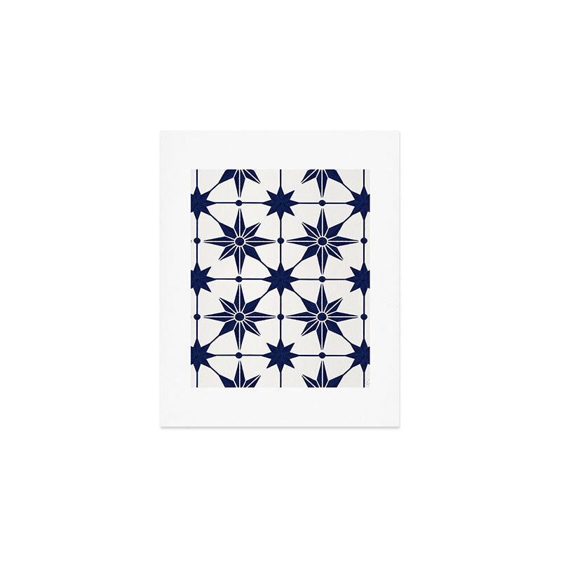 Starburst Mosaic â Navy Art Print Gallery Image 1