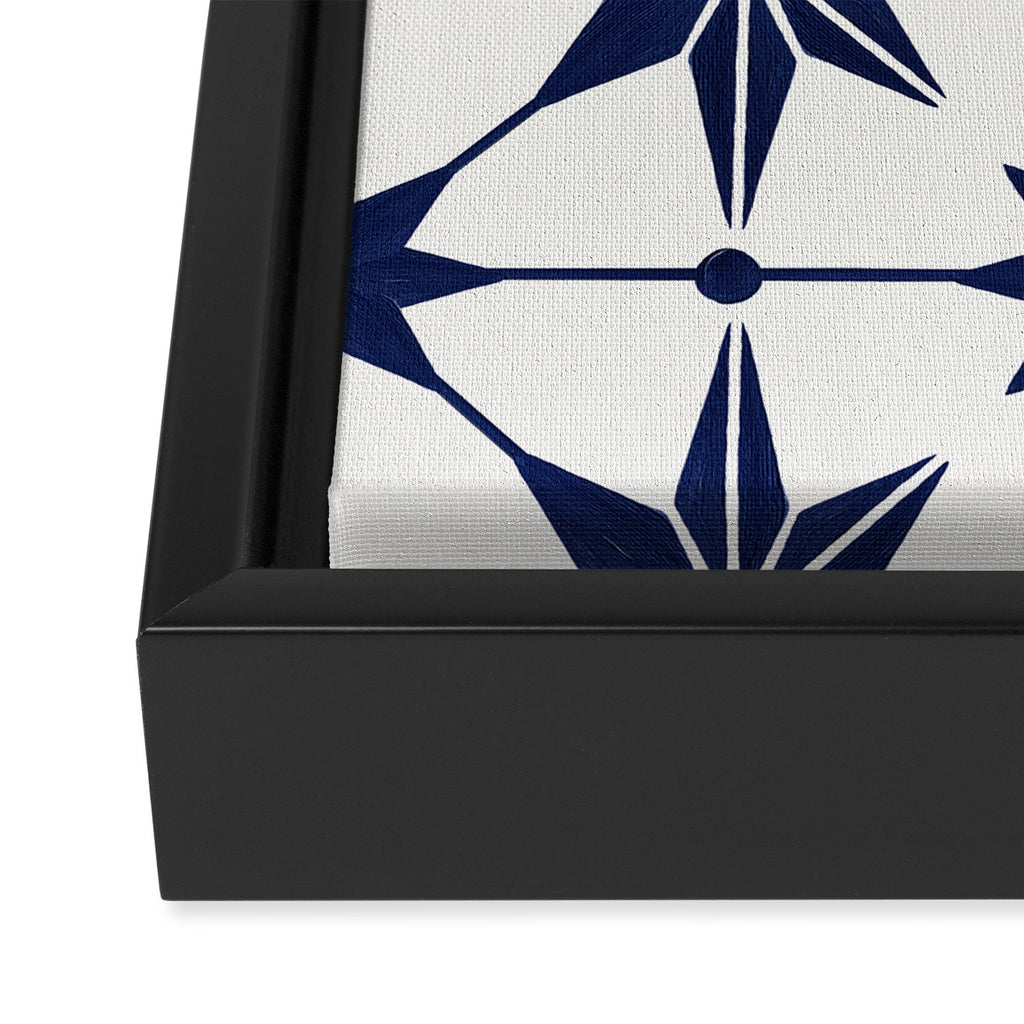 Starburst Mosaic â Navy Framed Canvas Print Gallery Image 3