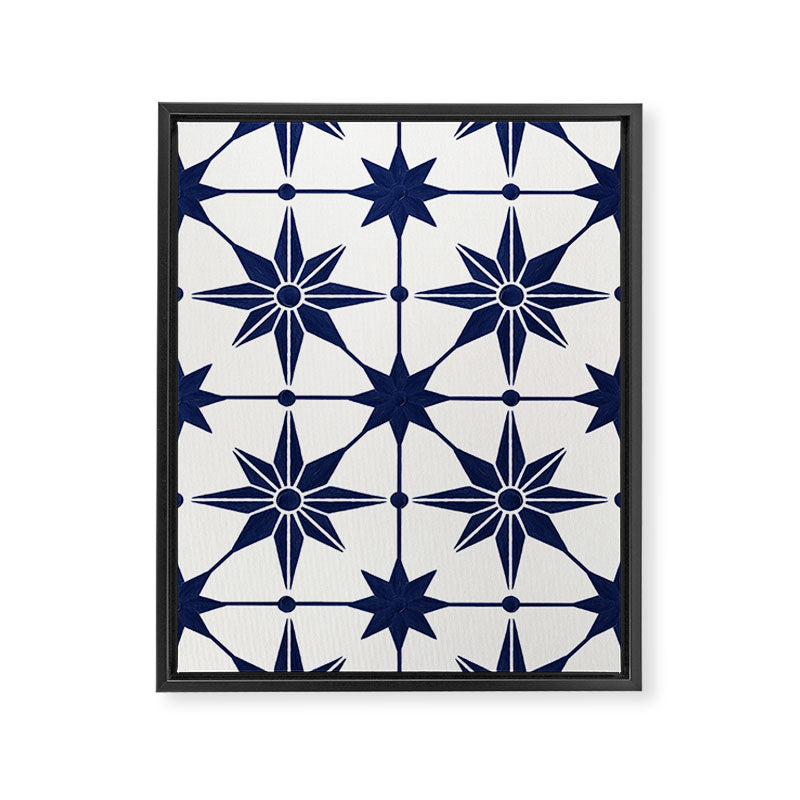Starburst Mosaic â Navy Framed Canvas Print Gallery Image 8