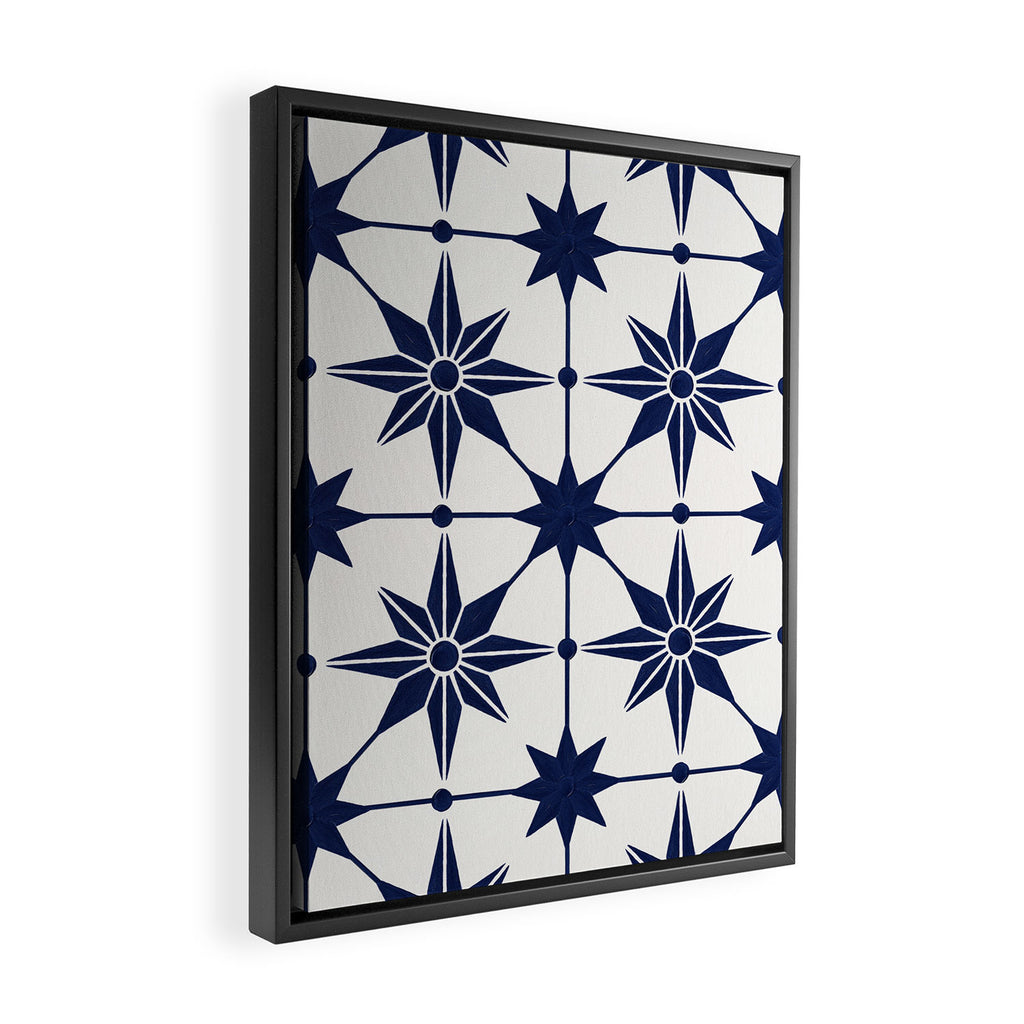 Starburst Mosaic â Navy Framed Canvas Print Gallery Image 2