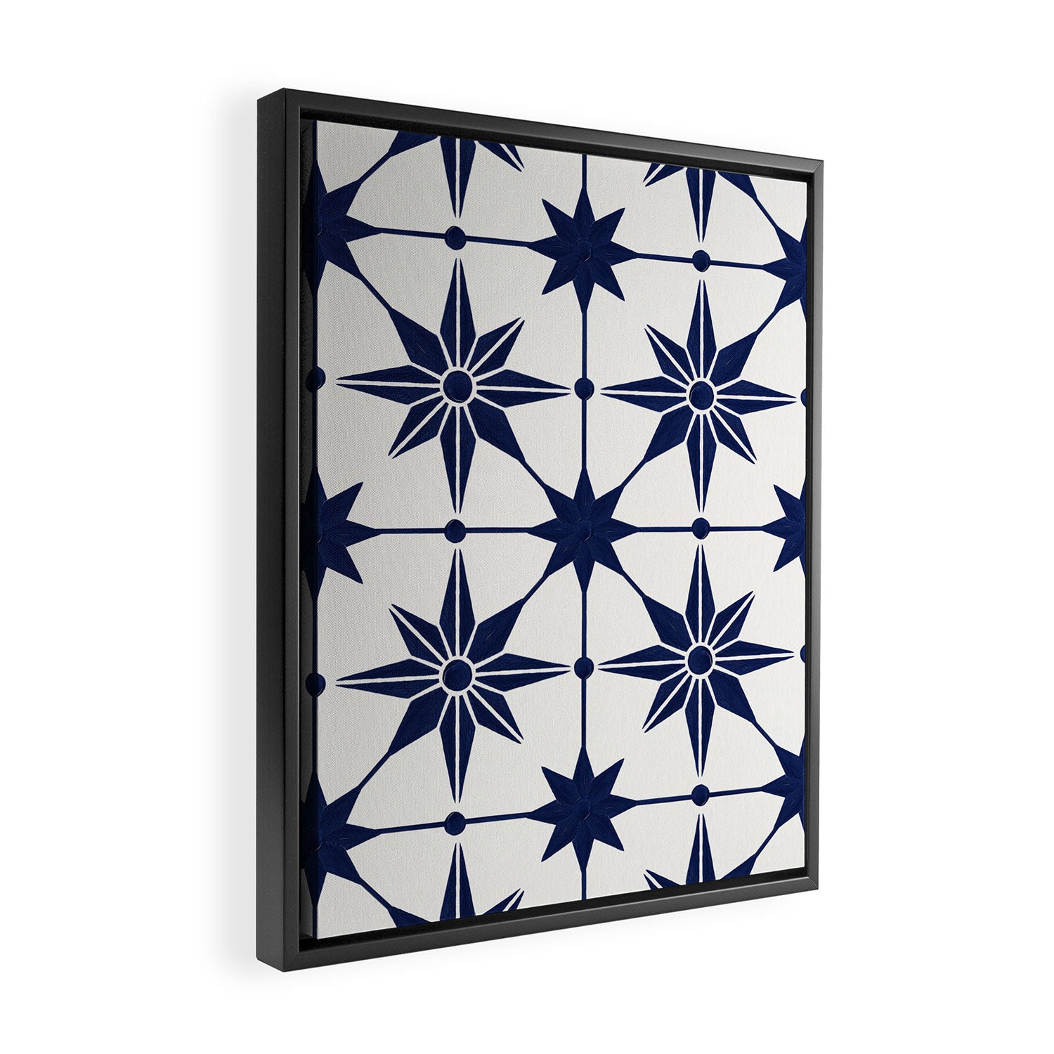 Starburst Mosaic â Navy Framed Canvas Print Gallery Image 2