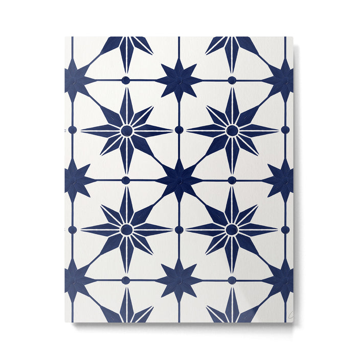 Starburst Mosaic â Navy Metal Print Gallery Image 1