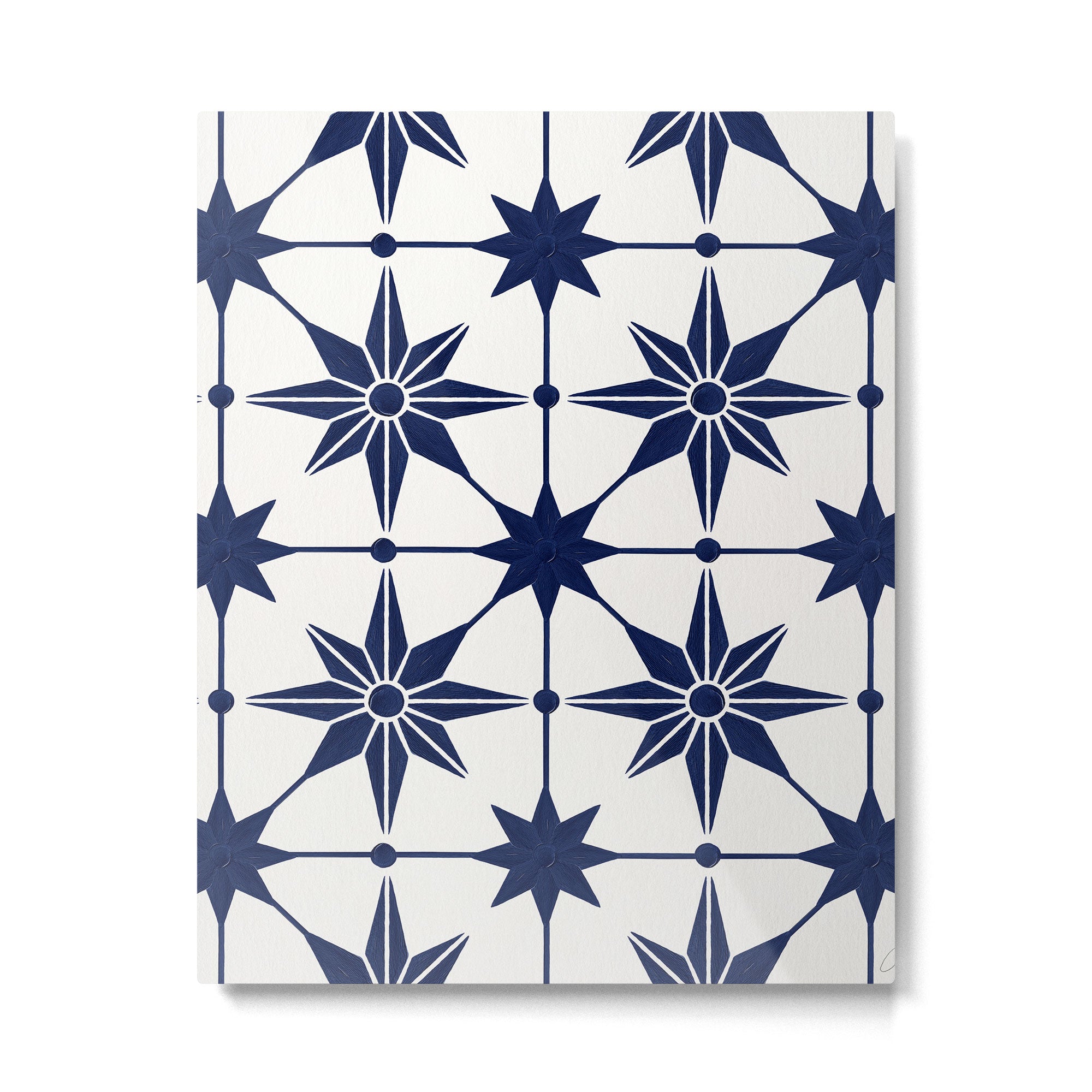 Starburst Mosaic â Navy Metal Print Gallery Image 6