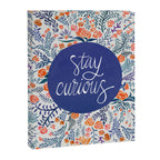 Stay Curious - Navy & Coral Canvas Print Gallery Image 6