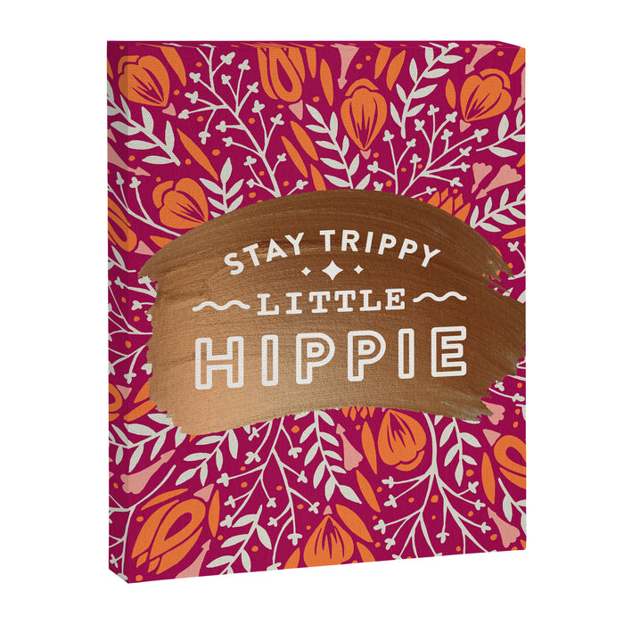 Stay Trippy Little Hippie - Fuchsia Palette Canvas Print Gallery Image 1