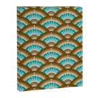 Stellar Seigaiha Wave - Chocolate & Turquoise Canvas Print Gallery Image 8
